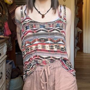 Hippie Boho Strappy Tank Top Size Medium Spring or Summer Outfit